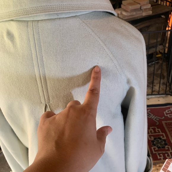 Women’s Medium Wool Peacoat Double-Breasted Cream Collegiate Light Academia Y2K - Picture 8 of 9